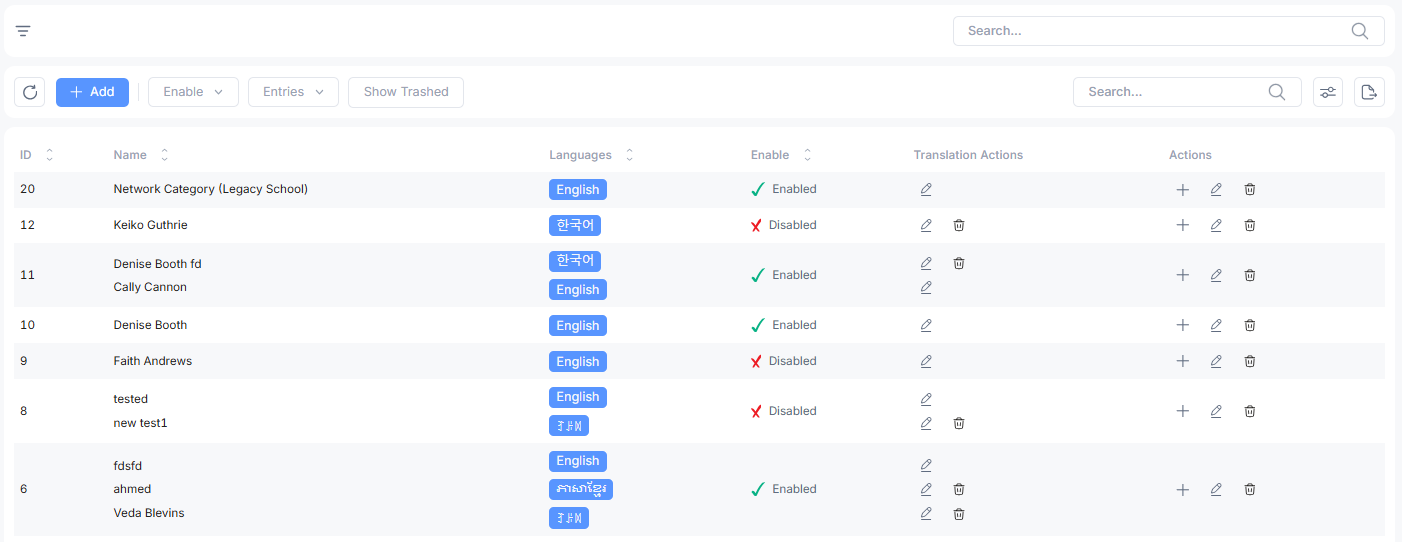 Add IP Network Category according to use