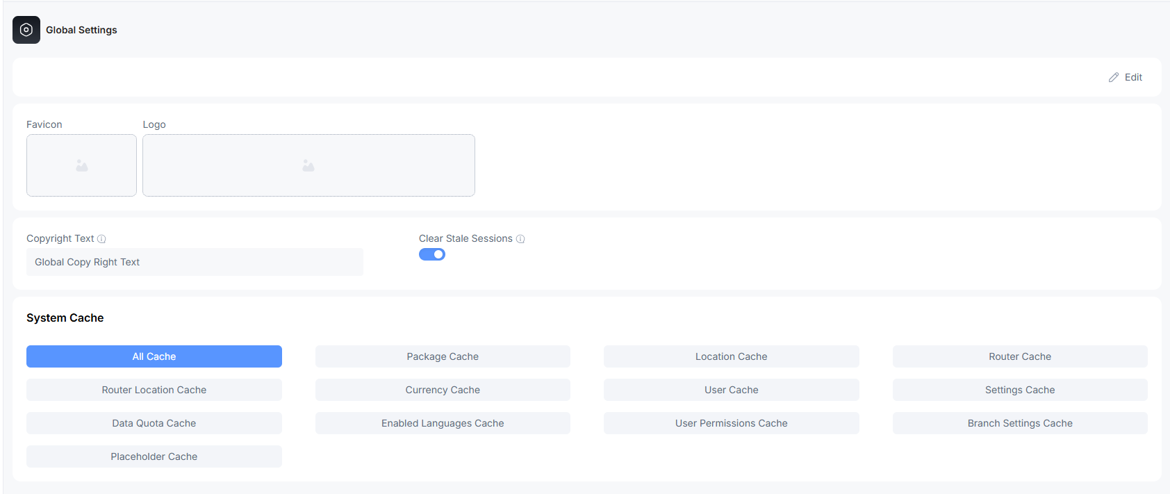 Global Configuration Interface